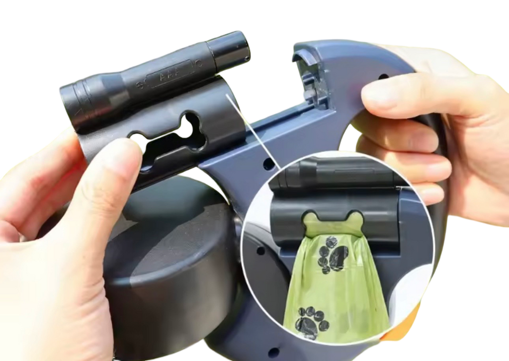 DuoWalk® Spaziergang-Set für zwei Hunde – Doppel-Hundeleine + 10 Rollen Hundekotbeutel