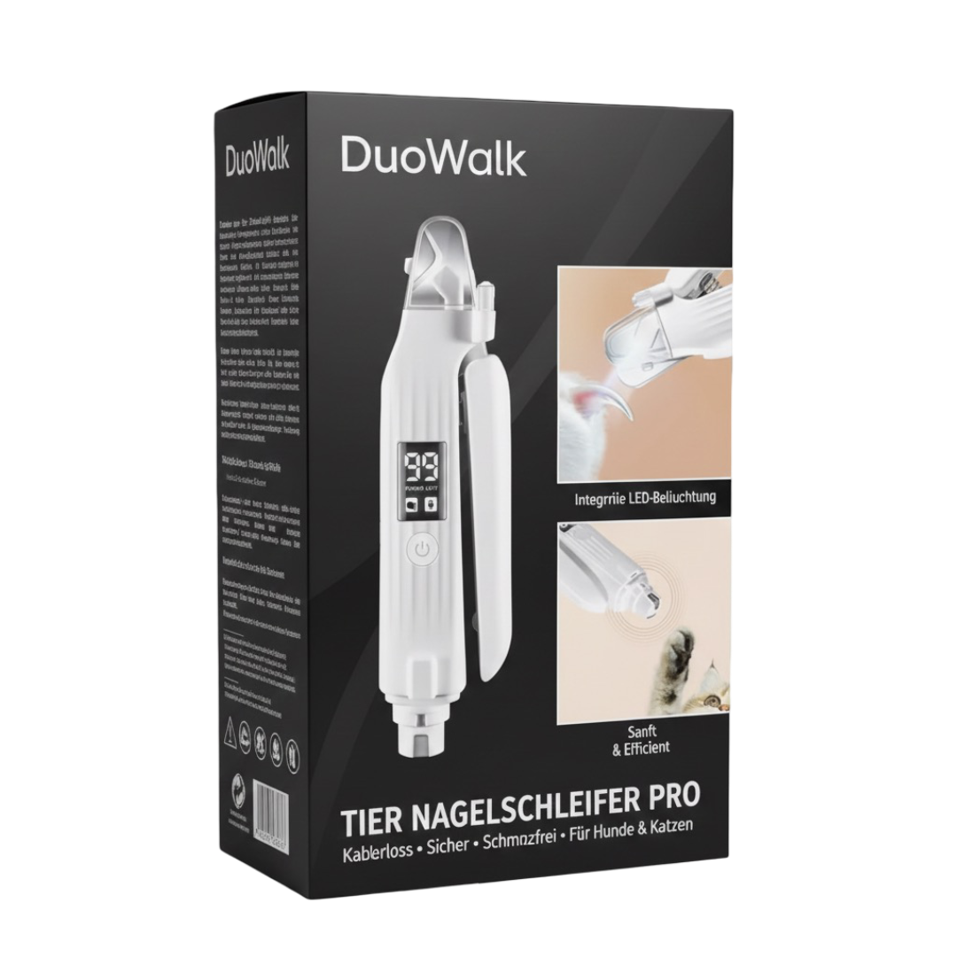 DuoWalk® Elektrischer Krallenschneider 2-in-1 mit LED – Präzise, leise & sicher für Hunde und Katzen